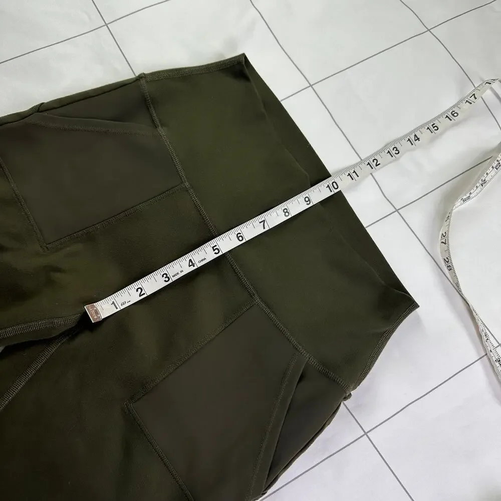 Alo Leggings Womens Small Green High Waist Cargo Utility Stretch Sculpt Gym Yoga